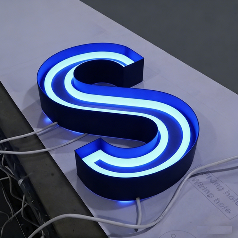 金属製両面発光文字